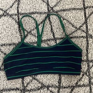 LULULEMON striped bra blue & green